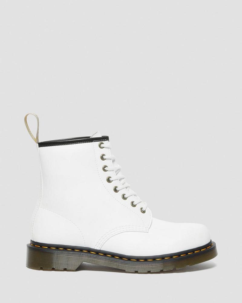 Dr Martens Vegan 1460 Kemble Snørestøvler Herre Hvide | DK 546DFM